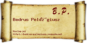 Bedrus Pelágiusz névjegykártya